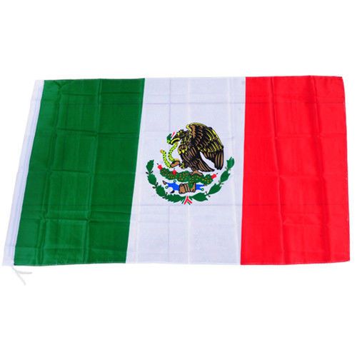 Solid Durable Polyester Fabric Mexico Flag for Sport Games Football Match