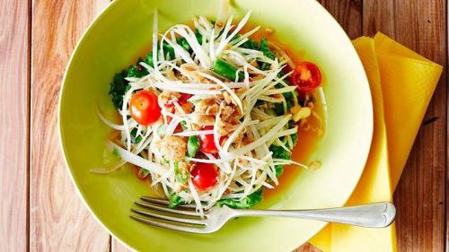 THAI FOOD RECIPE Papaya Salad [Som Tum] Free Shipping