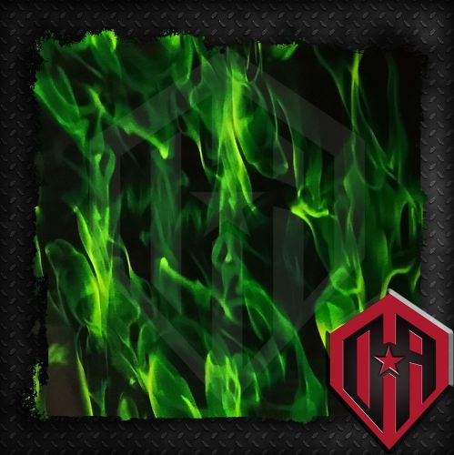 HYDROGRAPHIC WATER TRANSFER HYDRODIP HYDRODIPPING FILM HYDRO DIP GREEN FLAMES