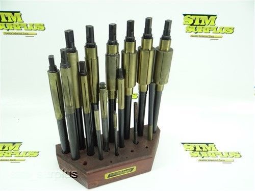 NICE SET OF ACRO-LAPS LAPPING TOOLS W/ WOODEN STAND 3/16&#034;- 1-5/8&#034;