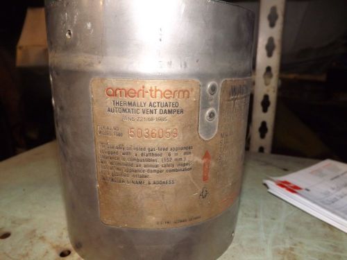 Used Ameritherm Thermally Actuated Vent dampener Automatic T500