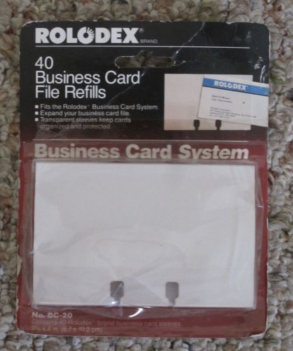38 Rolodex Business Card File Refill Sleeves BC-20 2 5/8 x 4 inches Partial Pack