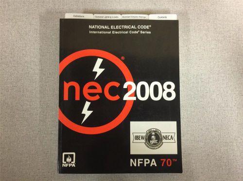 2008 NEC National Electrical Code Softcover Book with Tab inserts