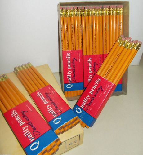 Vintage no. 2 pencils a.w. faber balance usa 72 nib yellow hexagon   - mis583 for sale