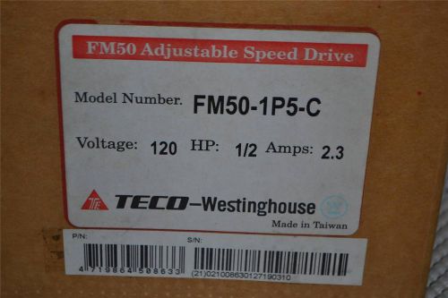 One new 115v 1p input 230v 3p output teco variable frequency drive fm50-1p5-c for sale