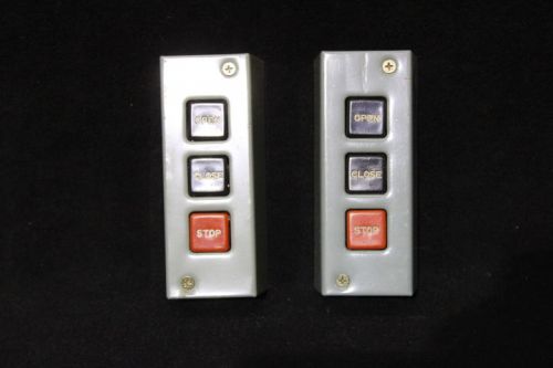 Pair of mmtc pbs-3 open close stop push button new nos all metal for sale