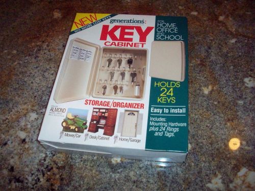 New in box generations lockable 24 key mount cabinet storage plastic gray for sale