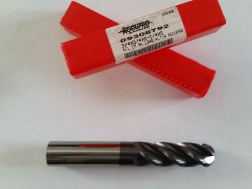 SOLID CARBIDE 3/4 LONG BALL NOSE ALTIN COATED