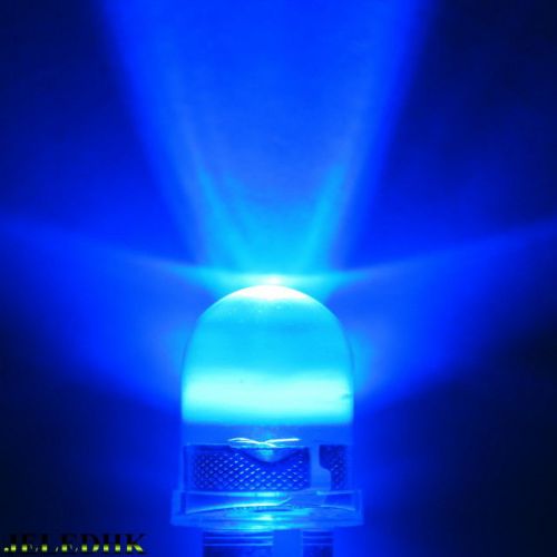 NEW 50 PCS 10mm 40° 0.5W 5-Chips Blue LED 160,000mcd for Car Boat Light DIY