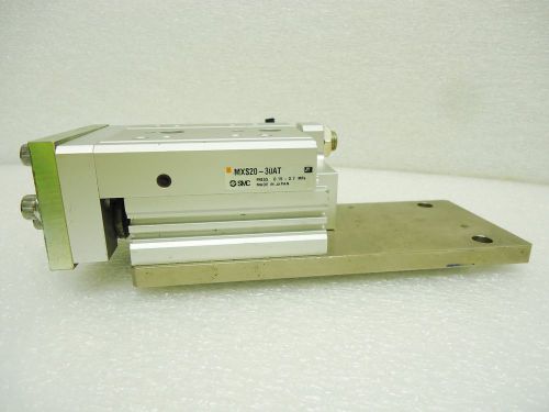SMC MXS20-30AT Slide Table Cylinder Stroke Adjustable with Mounting Plate