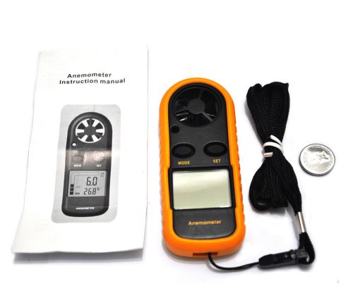 Digital Anemometer Wind Speed Gauge Thermometer GM816 between -40°F and 140°F.