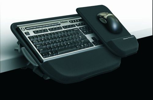 Fellowes tilt-n-slide pro keyboard manager - black - 8060201 - no tool install for sale