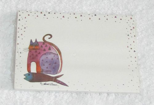 NEW! VINTAGE HTF LAUREL BURCH POST-IT NOTES MYTHICAL CAT WITH FISH RARE 40 SHTS