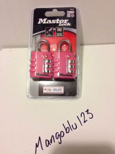 Master Lock TSA Approved Set And Reset Combo Pink New 2 Pack