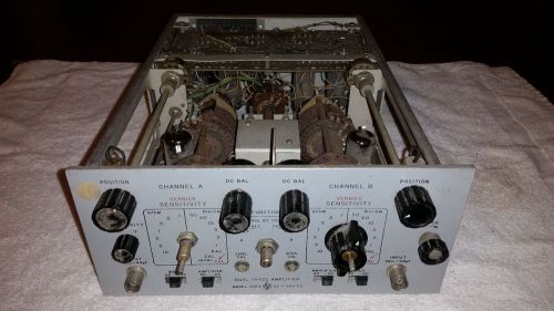Hewlett Packard Dual Trace Amplifier Model 1401A Plug In DC-450 KC Plug-in HP