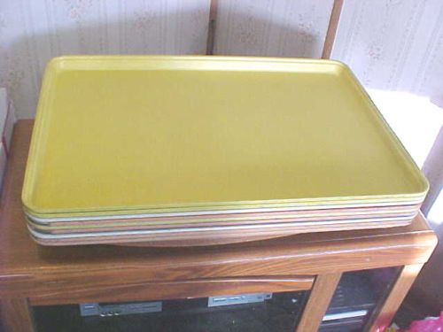 9 vintage toteline fiber glass trays commercial  NSF 26 x 18 steel forms