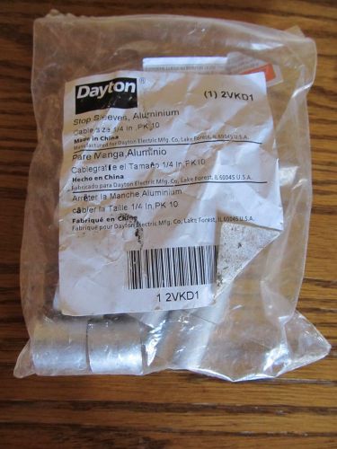 Dayton 2vkd1 stop sleeve, aluminum, 1/4, pk10 for sale