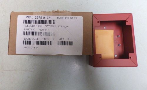 Simplex 2975-9178 CDT PULL STATION SURFACE BACKBOX 690-317 NEW IN BOX FREE SHIP!