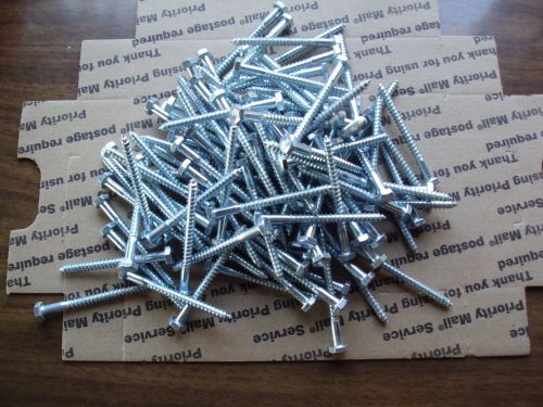 100 ct hex head 1/4 x 3&#034; lag bolts zinc plate wood screws for sale