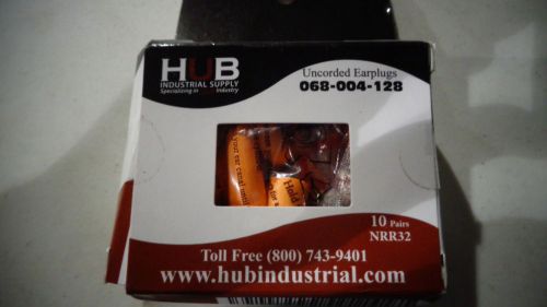 Hub Industrial Supply Uncorded Earplugs 10pairs