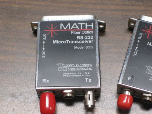 MATH FIBER OPTICS 5002 RS232  MICROTRANSRECEIVER  (5 UNITS)