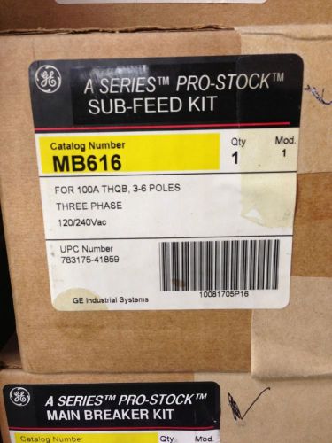 General Electric #MB616Sub Feed 3 POLE   3 PH New