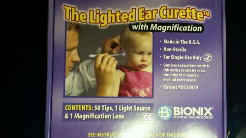 BIONIX EAR CURETTES 50/bx with  Light source &amp; magnification lens