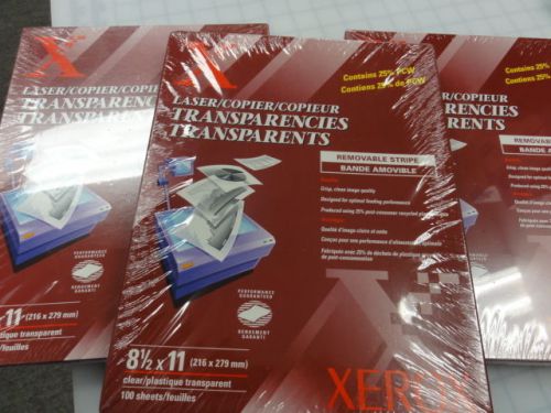 XEROX LASER PRINTER  COPIER TRANSPARENCIES 3R3108