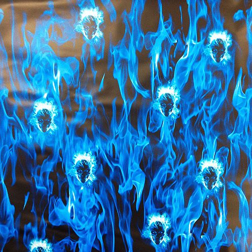 Hydrographic Film * 22 sqft * Blue Skull Flame Water Transfer Printing