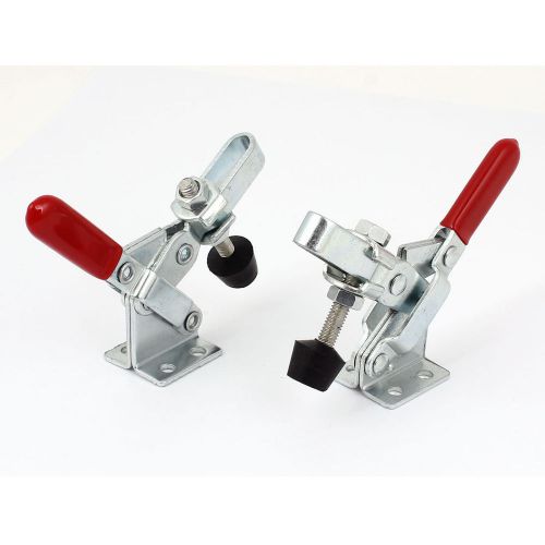 2 Pcs 102B 100Kg 220 Lbs Quick Release Holding Red Handle Vertical Toggle Clamp