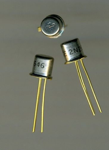 GE 2N2646 Transistor top hat with gold leads 2N 2646