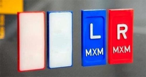 Self-adhesive x ray markers, X-ray markers with initials, Lead x ray markers.