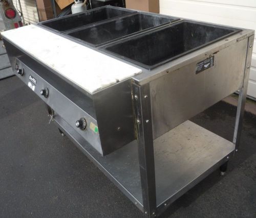 Stainless steel free standing 3 holes vollrath food warmer / steam table 120v for sale