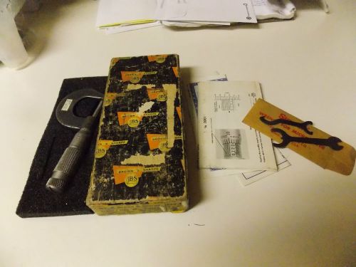 Brown sharpe slant/line micrometer #4 599-4  o-1&#034; by.0001 w/box &amp; papers for sale