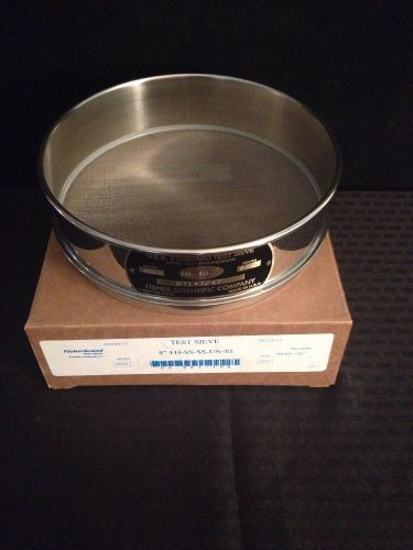 New fisherbrand u.s.a. standard test sieve no. 40 0.0165&#034; 8&#034;-fh-ss-us-40 for sale