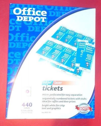 Office Depot Laser Inkjet Tickets Pack Of 400 Tickets (originally pack of 440)