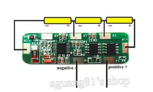 4a-5a pcb bms protection board for 3 packs 18650 li-ion lithium battery cell for sale