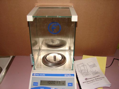 FISHER SCIENTIFIC AccuSeries Accu-124 Analytical Balance Scale 120g d=0.1mg NICE