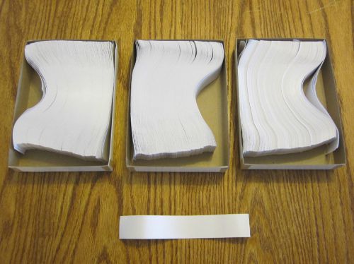 3000  SELF SEALING BLANK WHITE CURRENCY STRAPS MONEY BILL BANDS STRAP