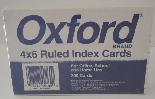 Oxford White Ruled Index cards 4 x 6 Qry 300