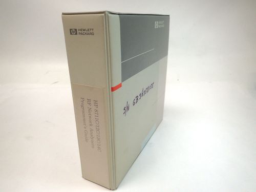 Hp 08712-90057 rf network analyzers programmers guide-very nice!! for sale