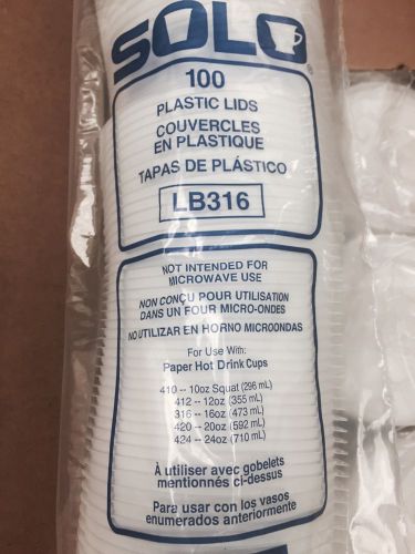 Solo Plastic Lids LB316. Quantity - 900