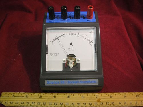 BenchTop Amp meter 5a 500ma 50ma dc Boreal Labrotories used tested