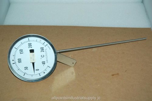 Ashcroft Every Angle 5&#034; 3/4 NPT 11&#034; Stem Thermometer -40 to 260 Degrees C - NOS