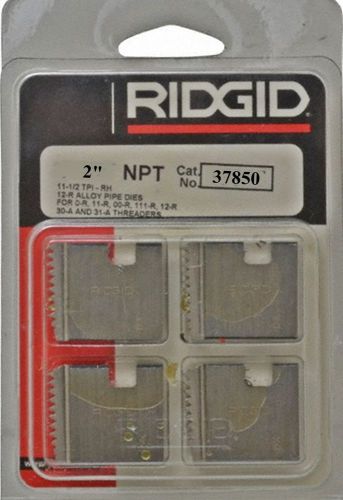 Ridgid 37850 pipe threading dies 2&#034; 12r npt 11-1/2&#034; tpi pack of 4 usa made for sale