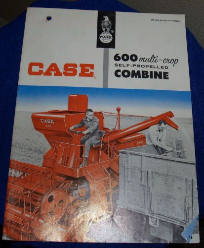 Case 600 Self-Propelled Combine Harvester Brochure 18 pages 1960 Original