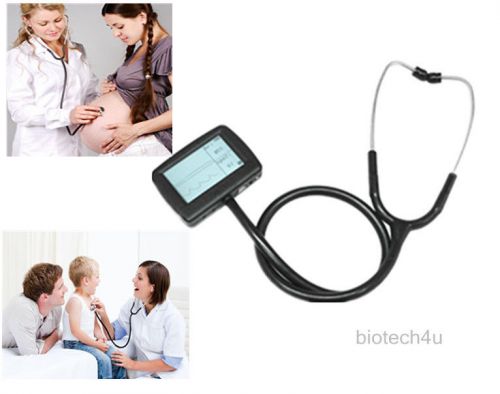 CONTEC CMS-M Multi-function Visual Stethoscope + ECG SPO2 PR with Adult Probe