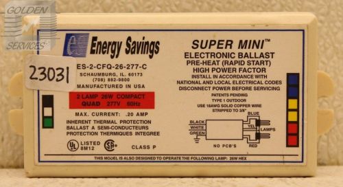 Energy Savings ES-2-CFQ-26-277-C SUPER MINI Electronic Ballast 277V