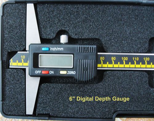 Industrial q digital depth gauge 6&#034; caliper machinists, engineers inspectput new for sale