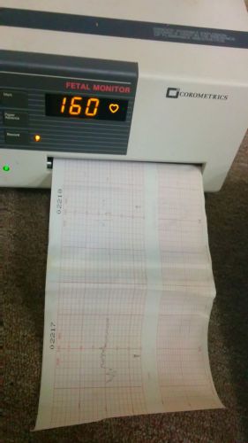 Corometrics Fetal Monitor 145, with transducers  (printer prints lightly)